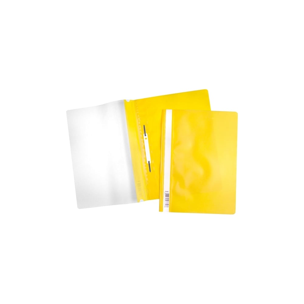 Изображение товара Папка-скоросшиватель Hatber А4 120/160мкм Желтая Пластиковая прозрачный верх, 500шт. 010953