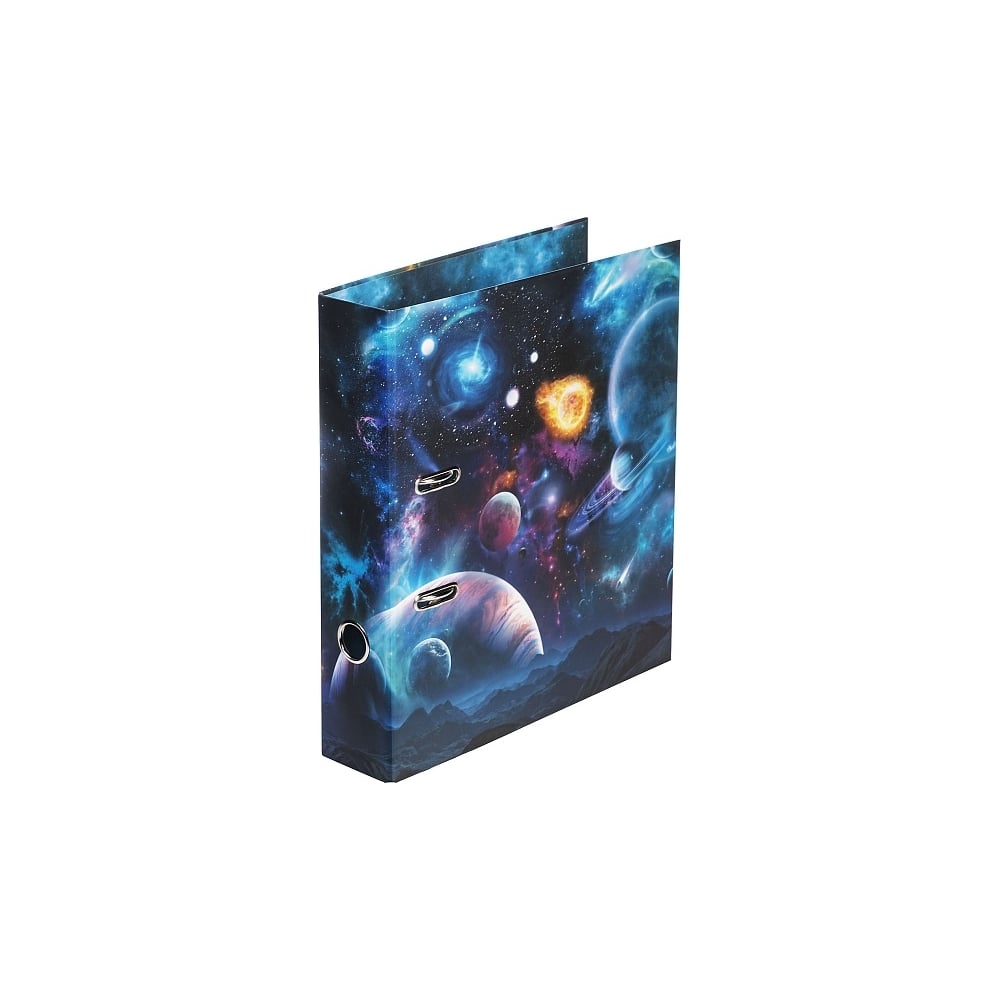 Изображение товара Папка-регистратор с арочным механизмом Hatber А4 Космос 70мм голубой с ламинацией