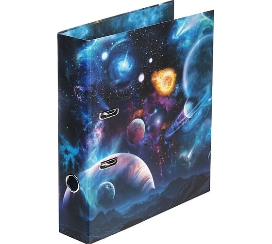 Изображение товара Папка-регистратор с арочным механизмом Hatber А4 матовая ламинация, корешок 70мм Космос, 20шт. 079224