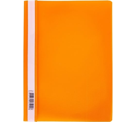 Изображение товара Папка-скоросшиватель Hatber А4 120/160мкм Оранжевая Пластиковая прозрачный верх, 500шт. 010956
