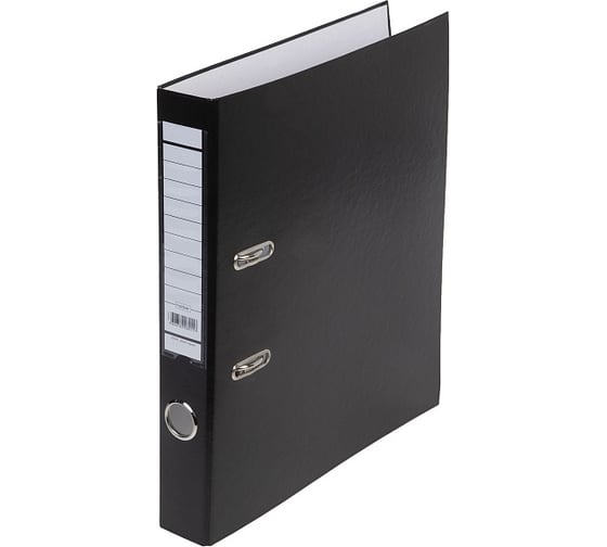 Изображение товара Папка-регистратор с арочным механизмом Hatber А4 с карманом на корешке, 50 мм, бумвинил, черная, 25шт. 052609