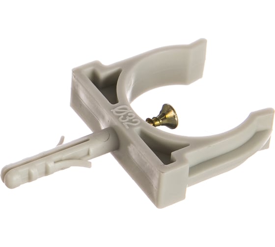 Изображение товара Крепеж-клипса с дюбелем и саморезом Промрукав серая д32 25 шт. PR13.0218