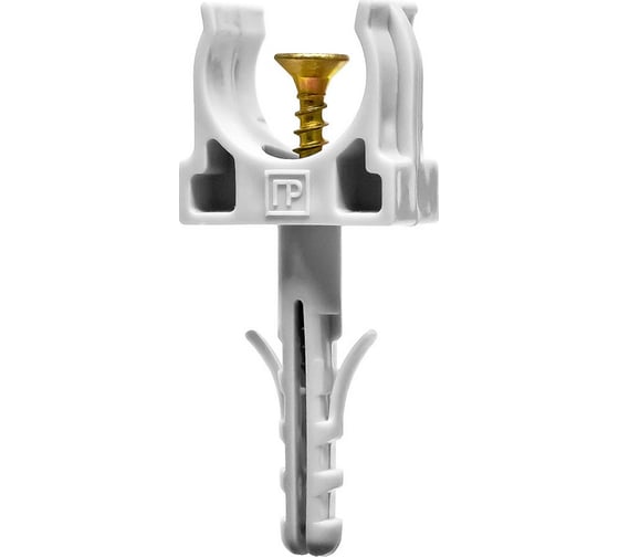 Изображение товара Крепеж-клипса с дюбелем и саморезом Промрукав серая д20 100 шт. PR13.0216