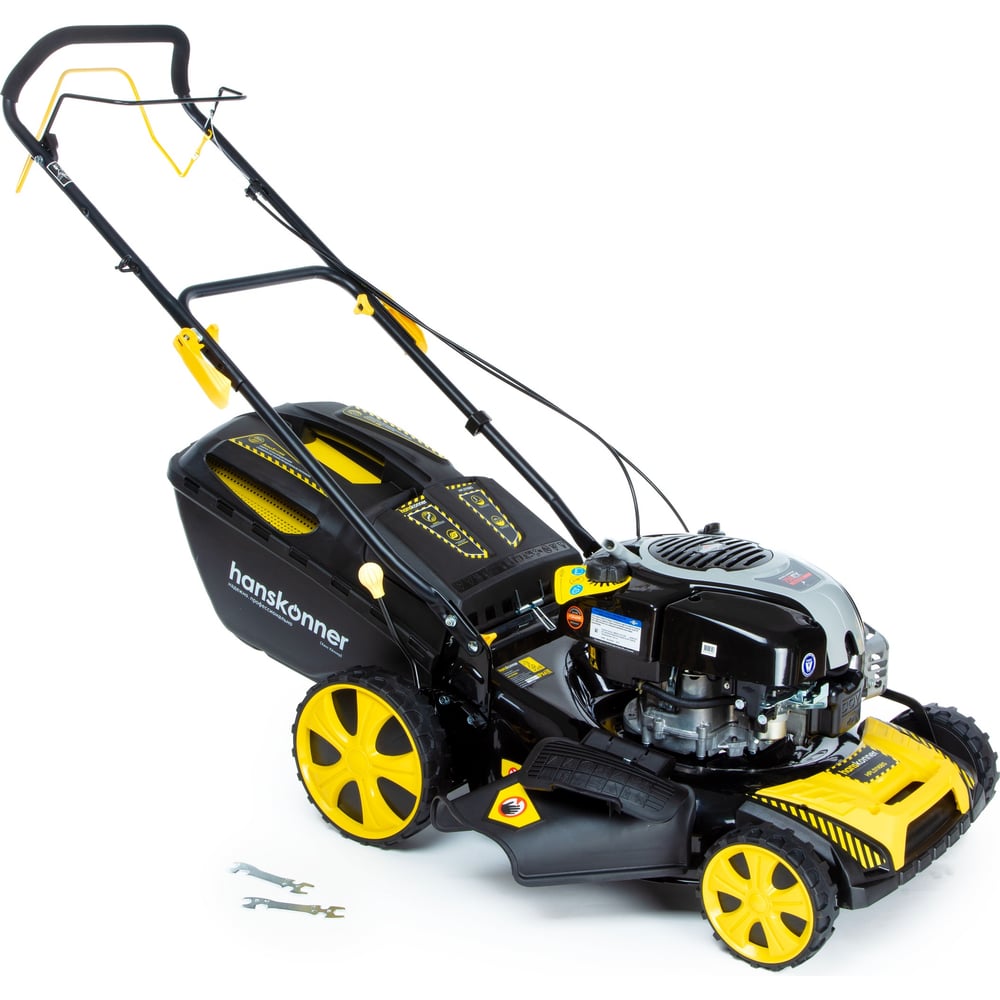 фото Самоходная бензиновая газонокосилка hanskonner