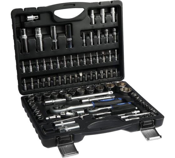 Изображение товара Автомобильный набор инструментов в кейсе ТУНДРА CrV, 1/2" и 1/4", 94 предмета 1720449