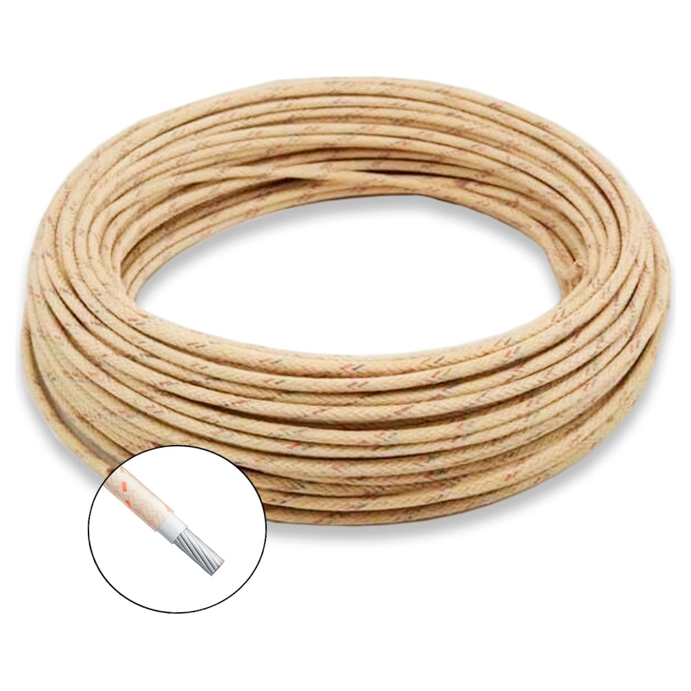 Изображение товара Бортовой провод ПРОВОДНИК БПВЛ 1x6 мм2 600м ГОСТ медь стекловолокно