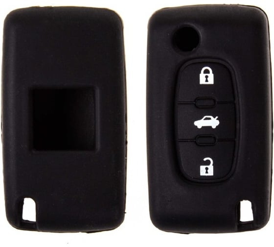 Изображение товара Автомобильный силиконовый чехол на ключ SKYWAY PEUGEOT 307/408 /407/607 3 кнопки S05701072
