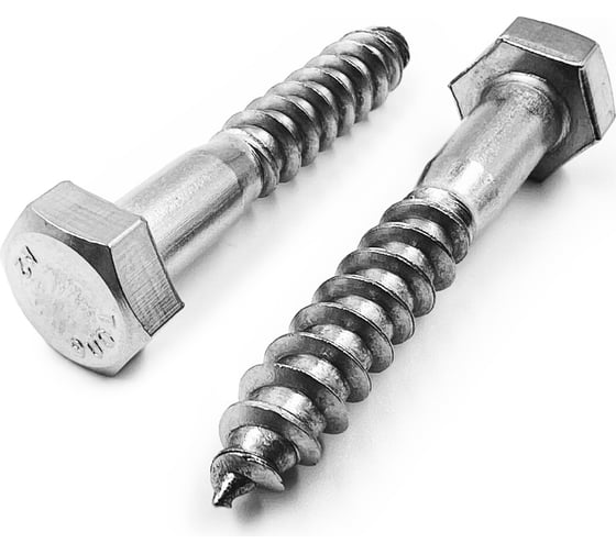 Изображение товара Нержавеющий шуруп KREPFIELD 6x120 мм глухарь din 571 а2 6 шт. в упак. 571А2ШУРУП6Х120-6