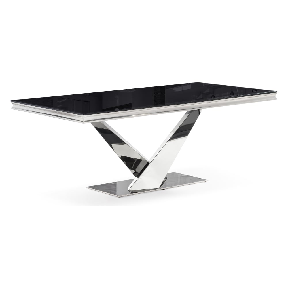 Изображение товара Стеклянный стол Woodville levon 200x100x75 black 15563