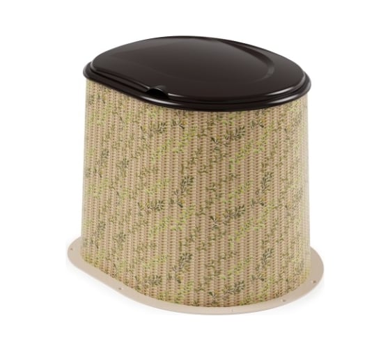 Изображение товара Дачный туалет ЗПИ Альтернатива Плетенка декор М3025