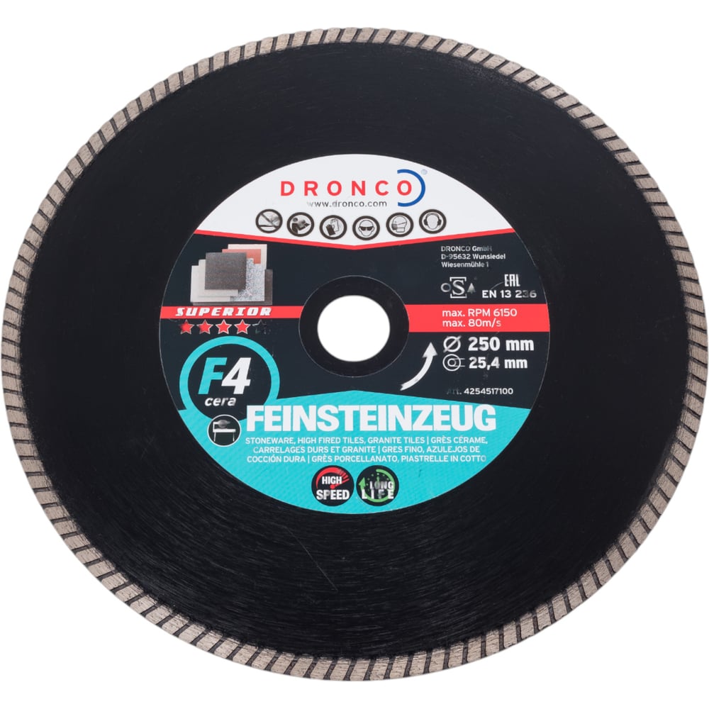 Алмазный диск DRONCO F4 Cera Express GRF 4214517100