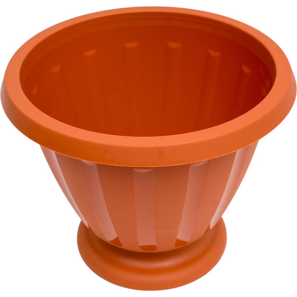 Изображение товара Вазон ЗПИ Альтернатива Пальмира 10л коричневый пластиковый для растений цветов