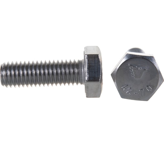 Изображение товара Болт с шестигранной головкой, с полной резьбой ЕВРОПАРТНЕР DIN 933 нержав. сталь, 10х30 мм, 4 шт. G2 1030 1