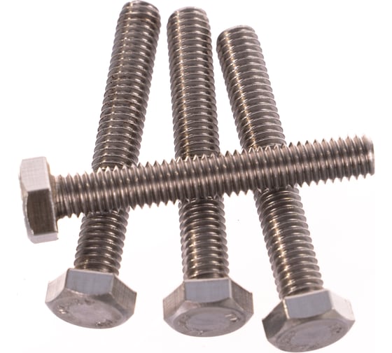 Изображение товара Болт с шестигранной головкой, с полной резьбой ЕВРОПАРТНЕР DIN 933 нержав. сталь, 6х40 мм, 4 шт. G2 3264 1