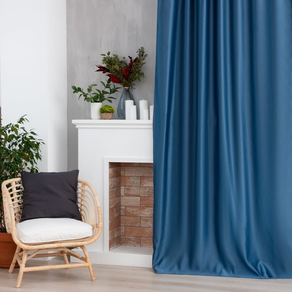 Портьерная штора Этель, цвет синий 5800401 - фото 1