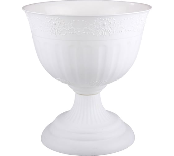 Изображение товара Вазон ЗПИ Альтернатива Венеция 18л диаметр 400мм белый М3129