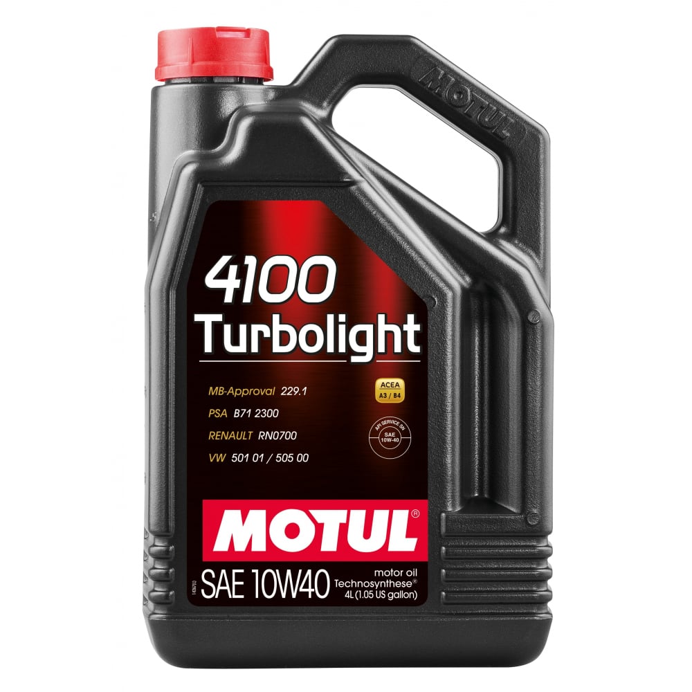 фото Моторное масло 4100 turbolight 10w40 4л motul 109462