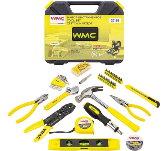 Изображение товара Набор инструментов WMC TOOLS 120 предметов WMC-20120(56847)