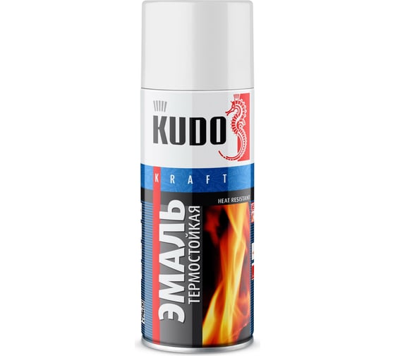 Изображение товара Эмаль термостойкая KUDO белая 0.52 л KU-5003