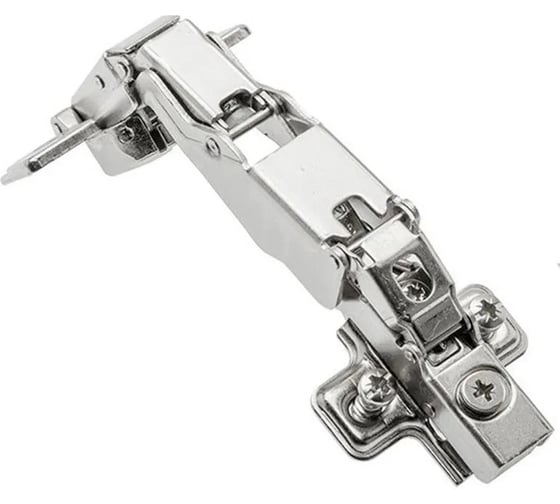 Изображение товара Петля GTV ZM-HCKT 165 градусов,, угловая, самозакрывающаяся, с ответной планкой H-0 и еврошурупом ZM-HCKT165ZE-S