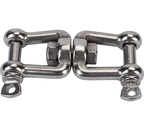 Изображение товара Вертлюг, "скоба-скоба" ЕВРОПАРТНЕР D6 мм, нержав. сталь, 1 шт G1 6406