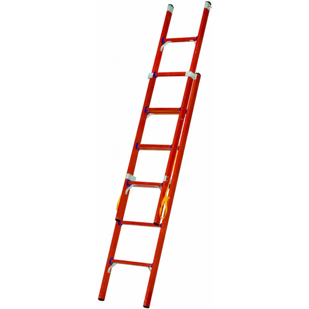 Универсальная двухсекционная диэлектрическая лестница-стремянка Диэлектрик выдвижная двухсекционная лестница krause