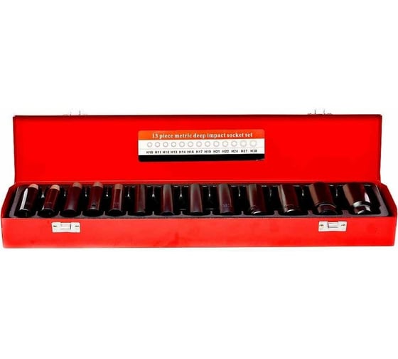 Изображение товара Набор ударных головок IS10-30H (13 шт; 10-30 мм; 1/2DR) CONCORDE 6619260