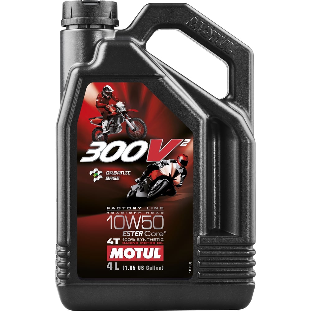 фото Моторное масло 300v2 4t factory line 10w50 4л motul 108587