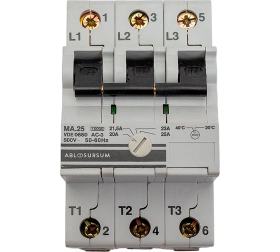 Изображение товара Автоматический выключатель защиты электродвигателей ABL MA25 MA25M