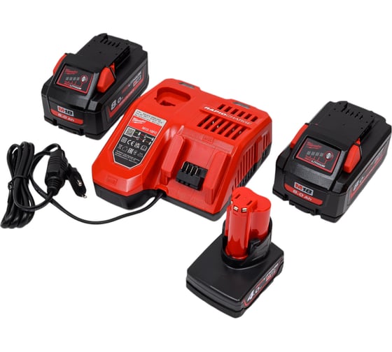 Изображение товара Энергокомплект M18 HNRG-802 (2 аккумулятора Li-ion, 18 В, 8 Ач+зарядное устройство M12-18 FC) Milwaukee 4933471073