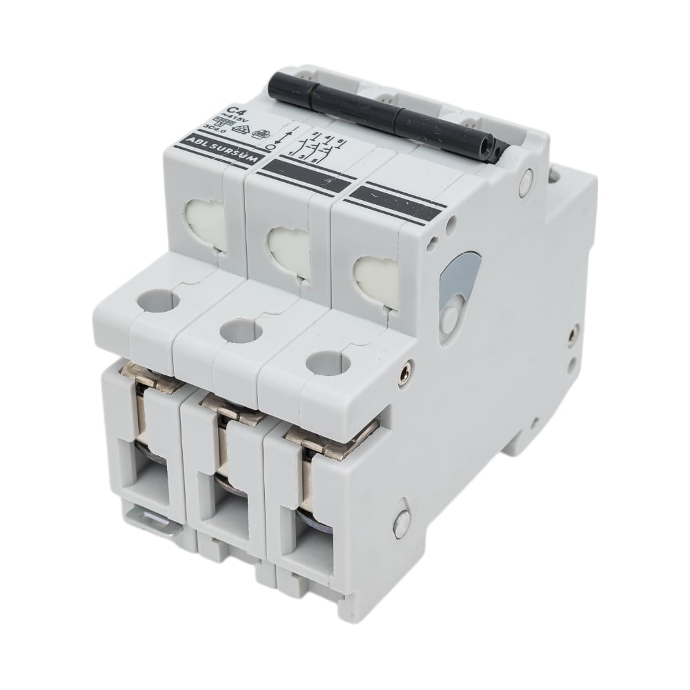 Изображение товара Автоматический выключатель ABL 3P, C, 4 А, 10 кА, 230/400 В