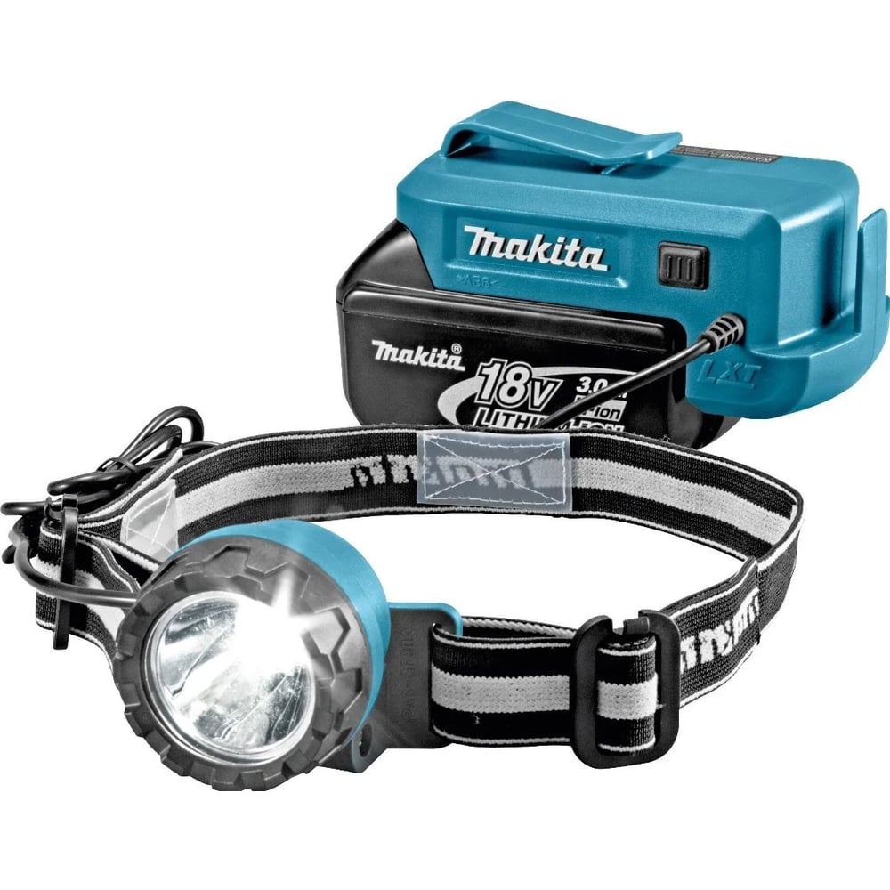 фото Аккумуляторный налобный фонарь makita 18\14.4в, li-ion, 1.6вт, led, 7 полож, 0.58кг, б\ак, з deadml800