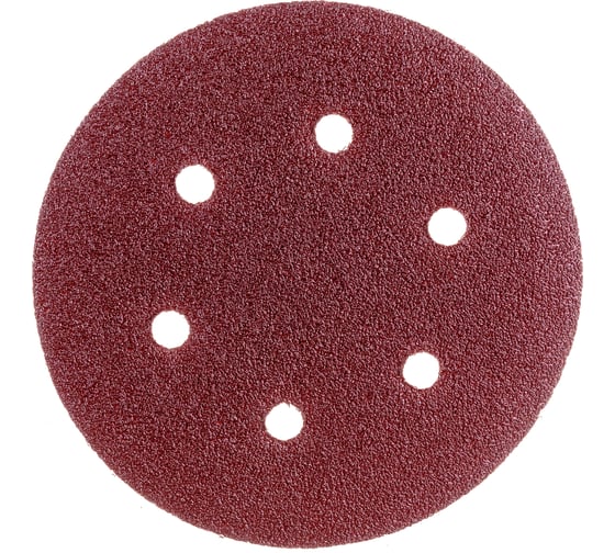 Изображение товара Лист шлифовальный (5 шт; 150 мм; 6 отверстий; Р40) для эксцентриковых шлифмашин REDVERG 6624191