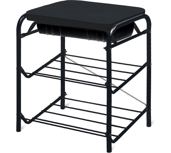 Изображение товара Банкетка Nika с мягким сиденьем и ящиком БП1-1 БП1-1/Ч черный/матовый черный