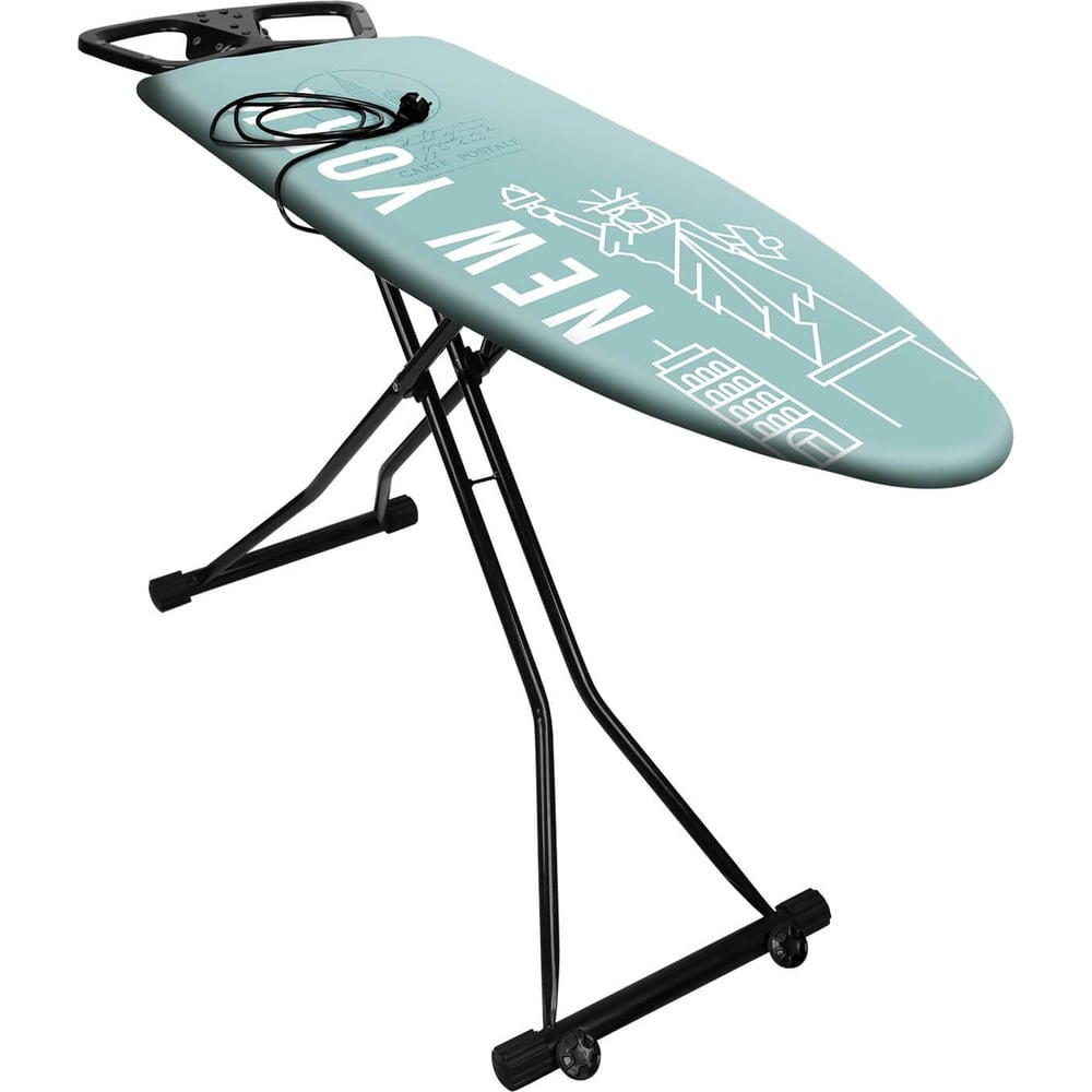Изображение товара Гладильная доска Nika SPORT NS NS/5 город Нью-Йорк с регулируемой высотой и полкой для белья