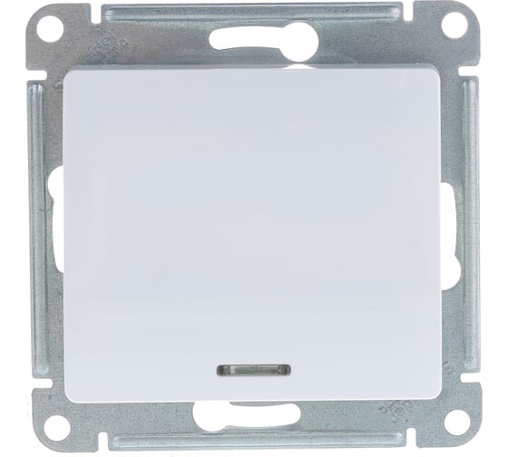 Изображение товара Механизм переключателя Systeme Electric 1-кл GLOSSA с подсветкой белый SchE GSL000163