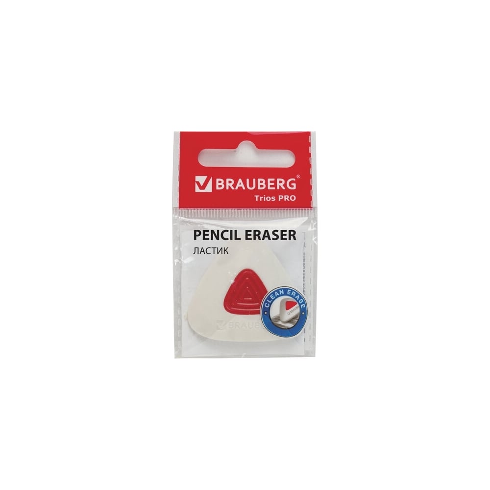 Изображение товара Комплект 36 ластиков BRAUBERG Trios PRO с пластиковым держателем 36x36x9 мм