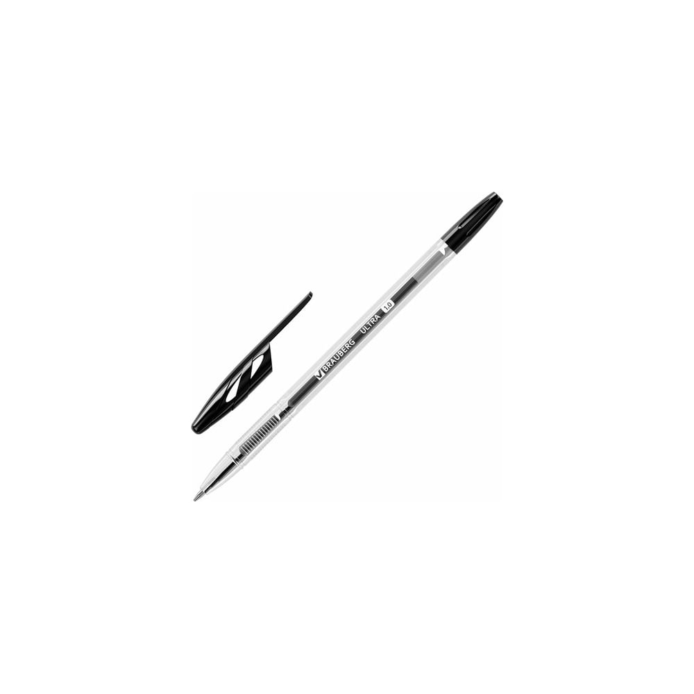 Изображение товара Шариковая ручка BRAUBERG ULTRA черная комплект 50 шт с возможностью смены стержня