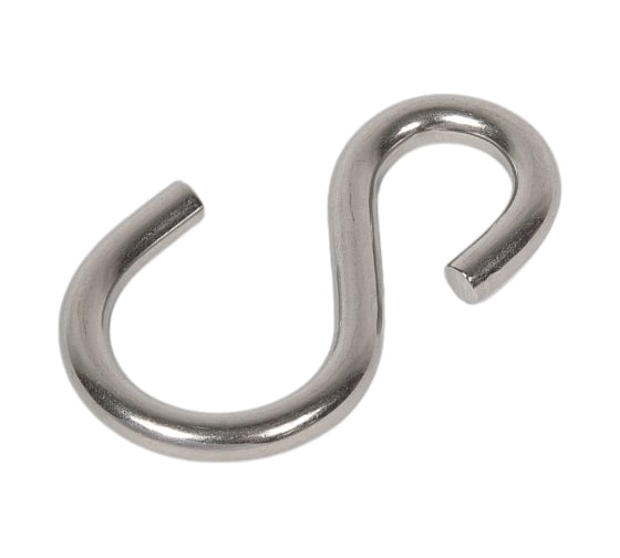 Изображение товара S-образный крюк ЕВРОПАРТНЕР асимметричный, 50х6х15х25, нержав. сталь, 2 шт. G2 9826 1