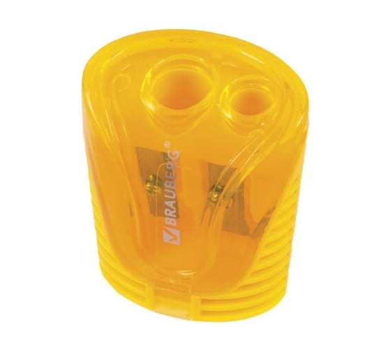 Изображение товара Точилка для карандашей 2 диаметров BRAUBERG Cell Dual с контейнером, комплект 4 шт., ассорти 880444