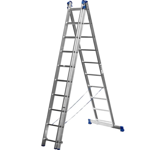 Изображение товара Универсальная трехсекционная лестница со стабилизатором СИБИН 3х10 ступеней 38833-10