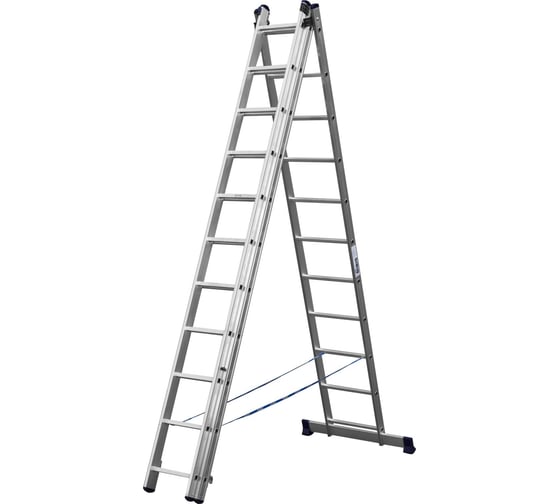 Изображение товара Трехсекционная лестница СИБИН 3х11 ступеней 38833-11
