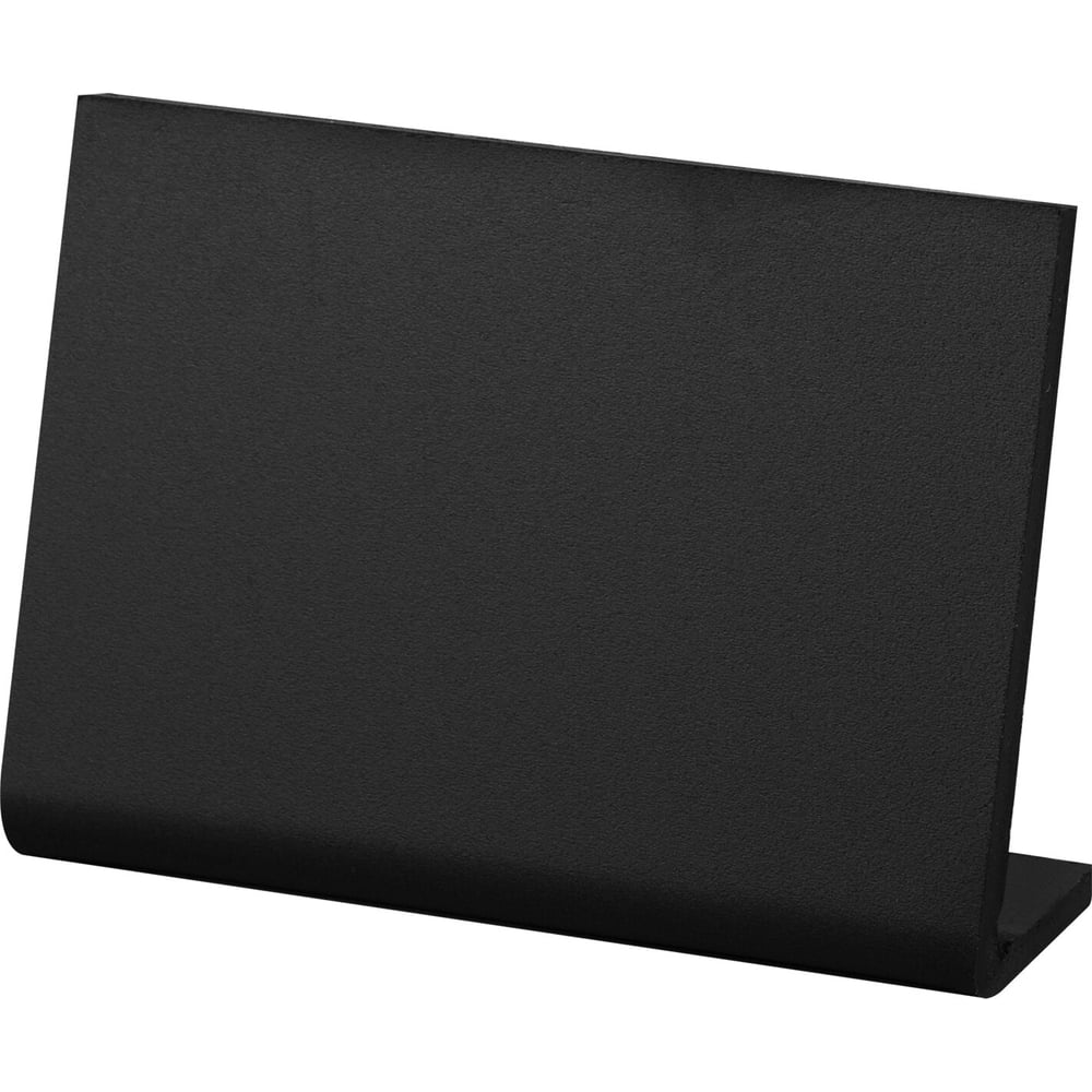 Изображение товара Ценник для мелового маркера BRAUBERG L-образный А8 (5,2x7,4 см), комплект 10 шт., ПВХ, черный 291297