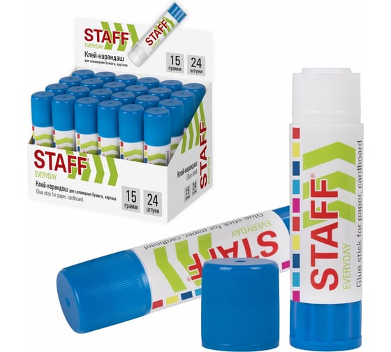 Изображение товара Клей-карандаш Staff 15 г, комплект 24 штуки 880116