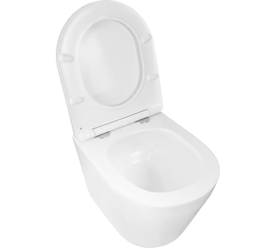 Изображение товара Подвесной унитаз Loranto KROSA с системой смыва Tornado, в комплекте с быстросъемным сиденьем микролифт, дюропласт 485*360*330 00087266