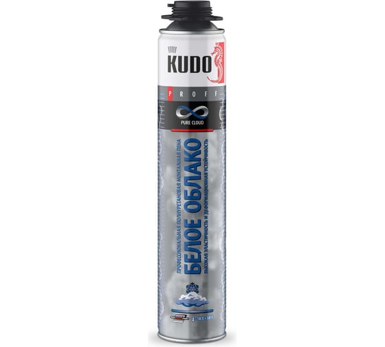 Изображение товара Полиуретановая монтажная профессиональная пена KUDO proff pure cloud зимняя KUPP10W80