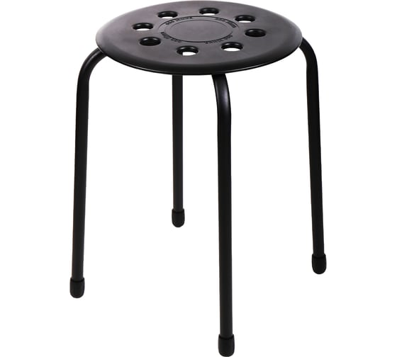 Изображение товара Табурет с пластмассовым сиденьем Nika ТП01/Ч черный