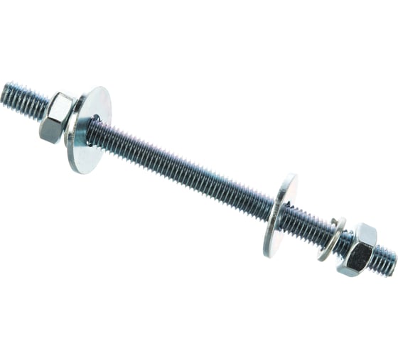 Изображение товара Шпилька ЕВРОПАРТНЕР DIN976, М10x140, в комплекте гайки DIN934, шайбы DIN 9021 и DIN127, 2 шт. 12 0626 3