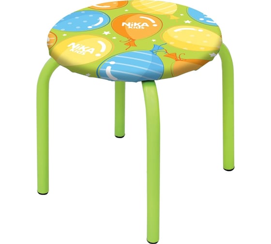 Изображение товара Детский табурет Nika ТМ/5 с шариками на зеленом