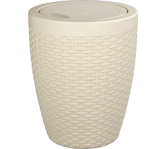 Изображение товара Контейнер для мусора ЗПИ «Альтернатива» "Плетенка" 8л с крышкой М1790